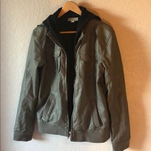 Faux leather jacket/hoodie from urban outfitters.